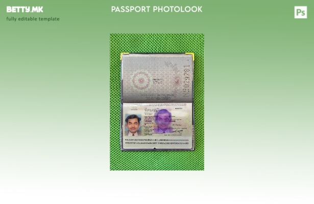 Модерен стил на Шри Ланка за пасош присутен шаблон за фото изглед